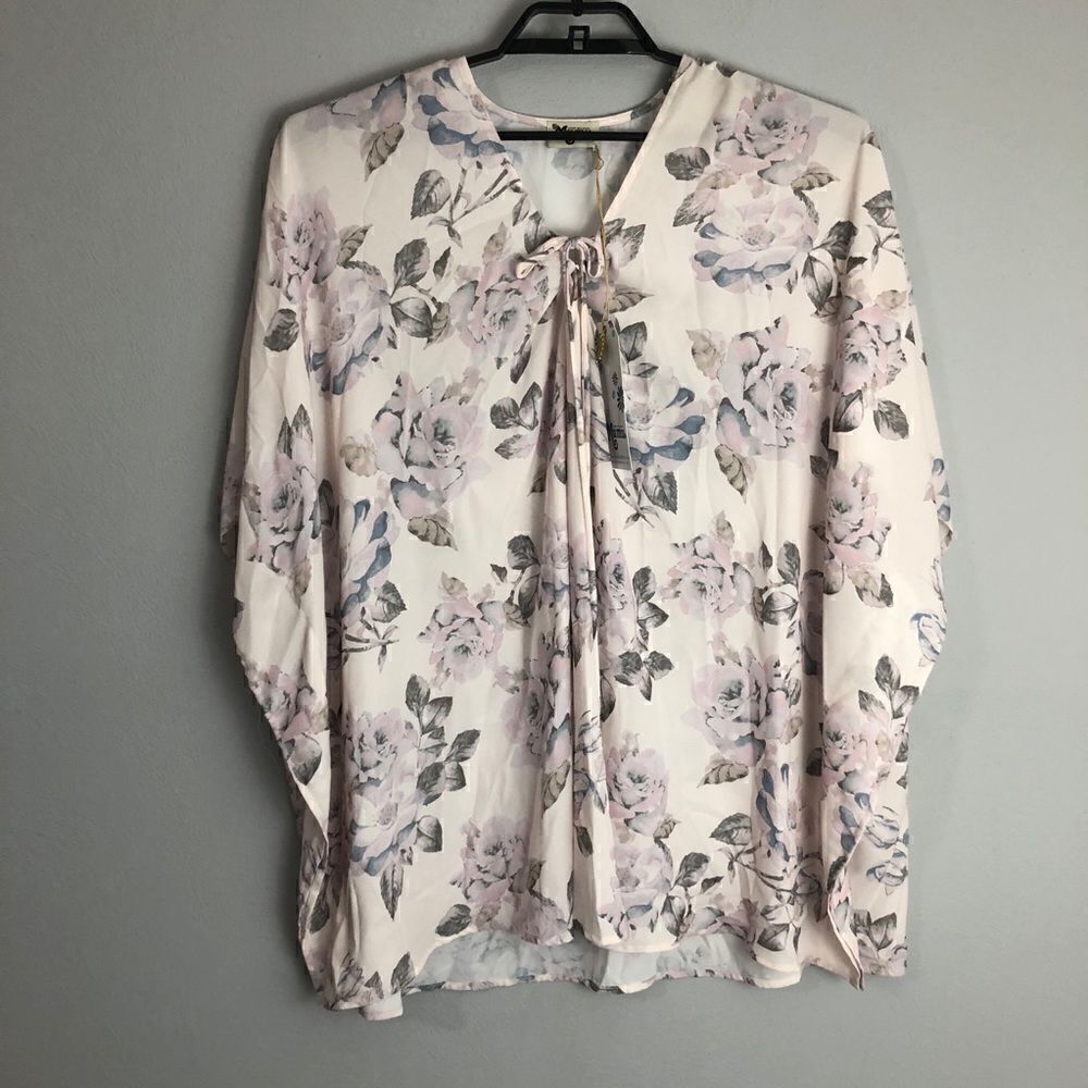 Show Me Your MuMu Peta Lace Up Floral Tunic Top
